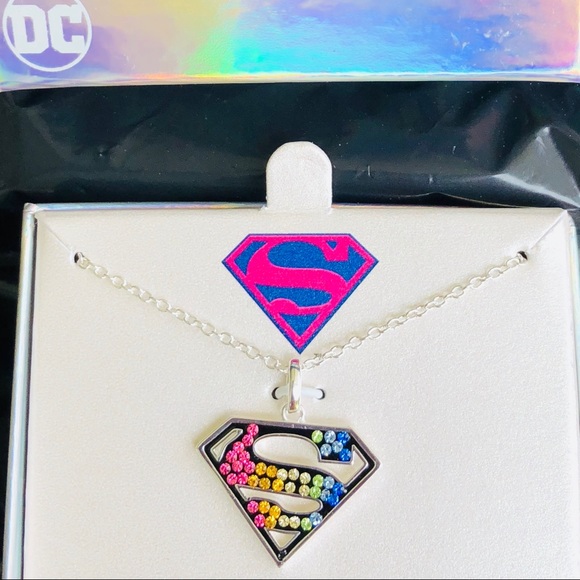 BNWT DC Comics ‘SUPERMAN’, .925 Sterling Silver Necklace - Picture 2 of 3